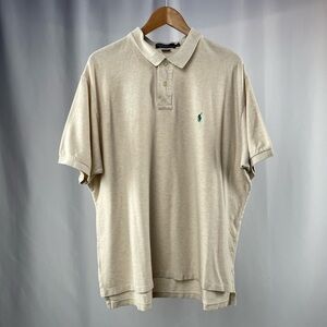Polo Ralph Lauren Short‎ Sleeve Polo Shirt in Cream Size Extra Extra Large
